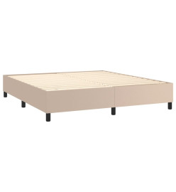 Lit à sommier tapissier avec matelas Cappuccino 160x200 cm