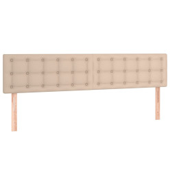 Sommier tapissier matelas LED Cappuccino 180x200 cm Similicuir