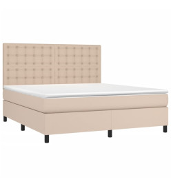 Lit à sommier tapissier avec matelas Cappuccino 180x200 cm
