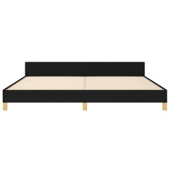 Cadre de lit avec tête de lit Noir 200x200 cm Tissu