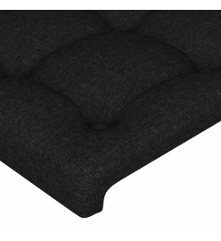 Cadre de lit avec tête de lit Noir 200x200 cm Tissu