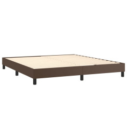 Lit à sommier tapissier avec matelas Marron 180x200 cm