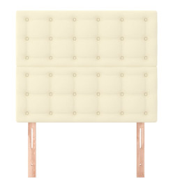 Têtes de lit 2 pcs Crème 90x5x78/88 cm Similicuir