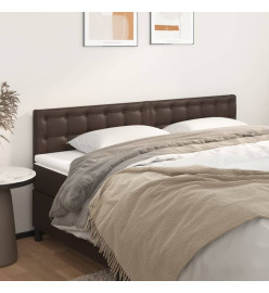 Têtes de lit 2 pcs Marron 90x5x78/88 cm Similicuir