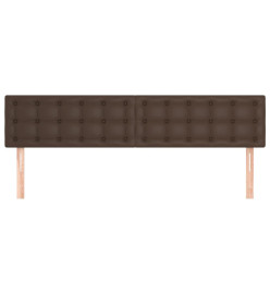Têtes de lit 2 pcs Marron 90x5x78/88 cm Similicuir
