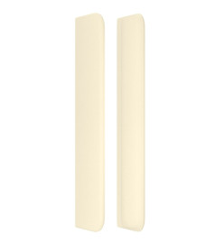 Tête de lit avec oreilles Crème 163x16x118/128 cm Similicuir