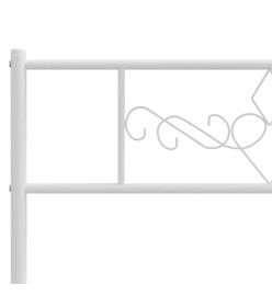 Cadre de lit métal avec tête de lit/pied de lit blanc 90x190 cm