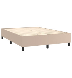 Lit à sommier tapissier avec matelas Cappuccino 140x200 cm