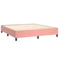 Lit à sommier tapissier avec matelas Rose 200x200 cm Velours