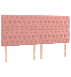 Lit à sommier tapissier avec matelas Rose 200x200 cm Velours