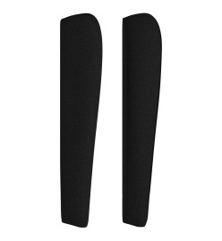 Tête de lit avec oreilles Noir 163x23x118/128 cm Tissu