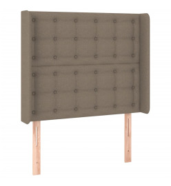 Tête de lit à LED Taupe 83x16x118/128 cm Tissu