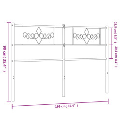 Tête de lit métal blanc 160 cm