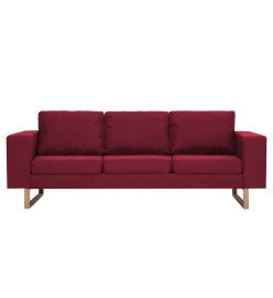 Ensemble de canapé 2 pcs Tissu Rouge bordeaux