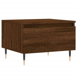 Table basse chêne marron 50x46x35 cm bois d'ingénierie