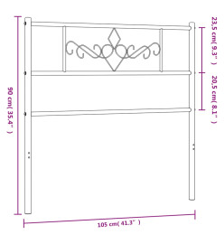 Tête de lit métal noir 100 cm