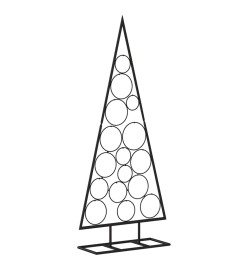 Arbre de Noël en métal pour décoration noir 125 cm