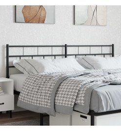Tête de lit métal noir 193 cm