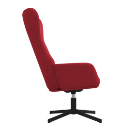 Chaise de relaxation avec tabouret Bordeaux Velours