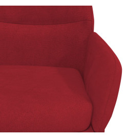 Chaise de relaxation avec tabouret Bordeaux Velours