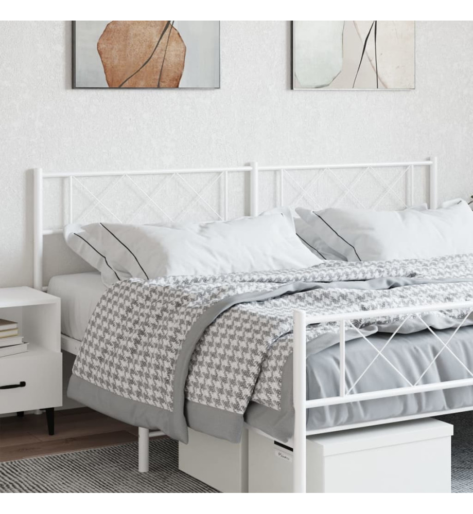 Tête de lit métal blanc 180 cm Tête de lit métal blanc 180 cm