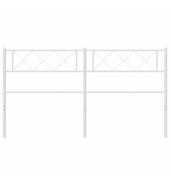 Tête de lit métal blanc 150 cm