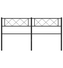 Tête de lit métal noir 120 cm