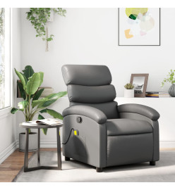 Fauteuil de massage inclinable Gris Similicuir