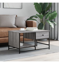 Table basse sonoma gris 85,5x51x45 cm bois d'ingénierie