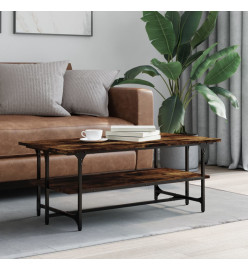 Table basse Chêne fumé 100x50x40 cm Bois d'ingénierie