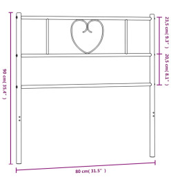 Tête de lit métal blanc 75 cm
