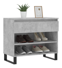 Armoire à chaussures Gris béton 70x36x60 cm Bois d'ingénierie