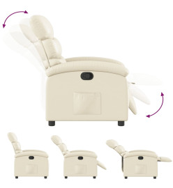 Fauteuil inclinable Crème Similicuir