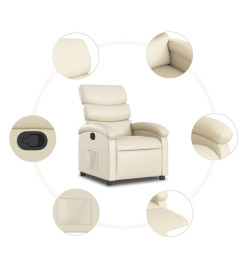 Fauteuil inclinable Crème Similicuir