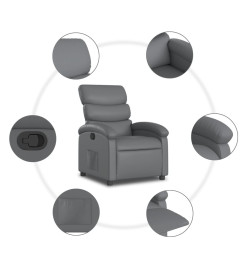 Fauteuil inclinable Gris Similicuir