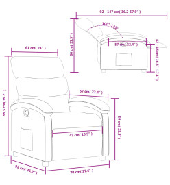 Fauteuil inclinable Gris Similicuir