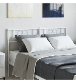 Tête de lit métal blanc 135 cm