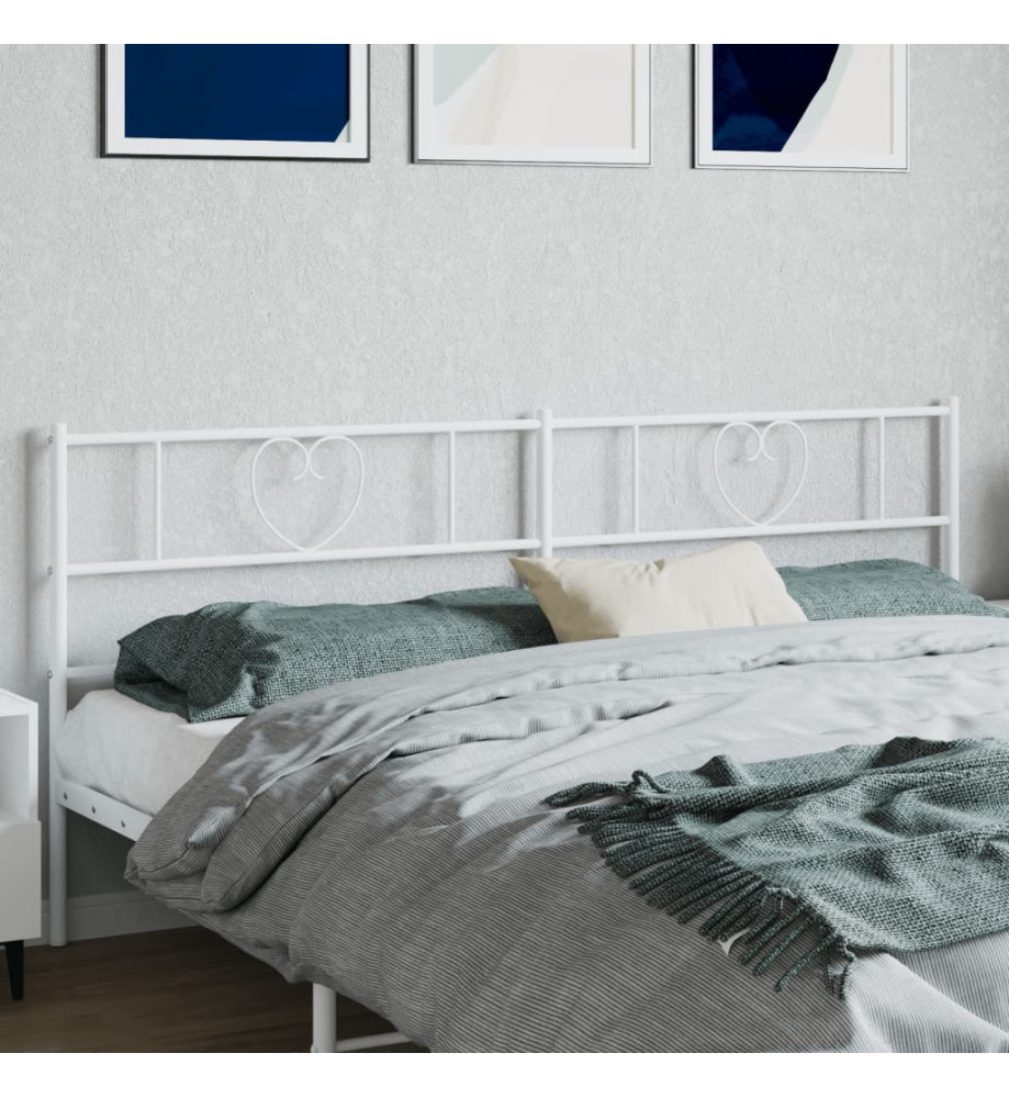 Tête de lit métal blanc 200 cm Tête de lit métal blanc 200 cm