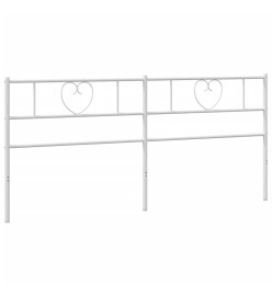 Tête de lit métal blanc 200 cm
