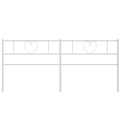 Tête de lit métal blanc 200 cm