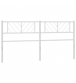 Tête de lit métal blanc 193 cm