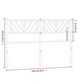 Tête de lit métal noir 120 cm