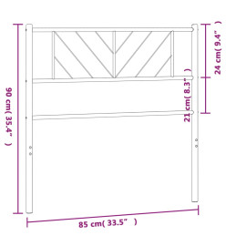 Tête de lit métal noir 80 cm