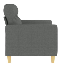 Canapé à 2 places Gris foncé 120 cm Tissu