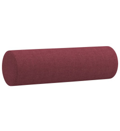 Ensemble de canapés 2 pcs avec coussins rouge bordeaux tissu