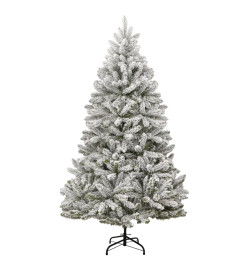 Sapin de Noël artificiel à charnières avec neige floquée 270 cm