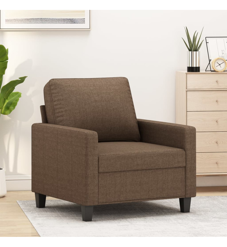 Fauteuil Marron 60 cm Tissu