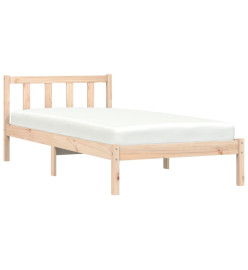 Cadre de lit 90x190 cm simple bois massif de pin