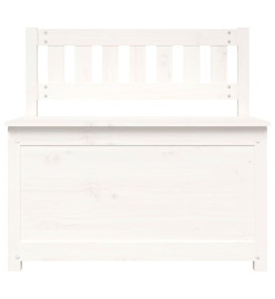 Banc Blanc 80x41x77 cm Bois de pin massif