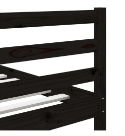 Cadre de lit Noir Bois massif 90x190 cm Simple